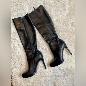 Black Heeled Nine West Stiletto Boots for Women